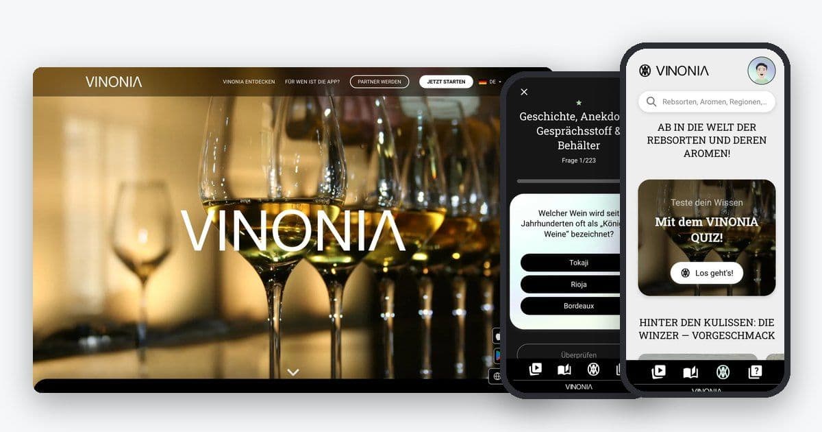 VINONIA: Lern-App übernommen und weiterentwickelt